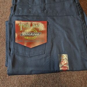New! Dickies Twill Jeans Men's 46x32 Dark Blue